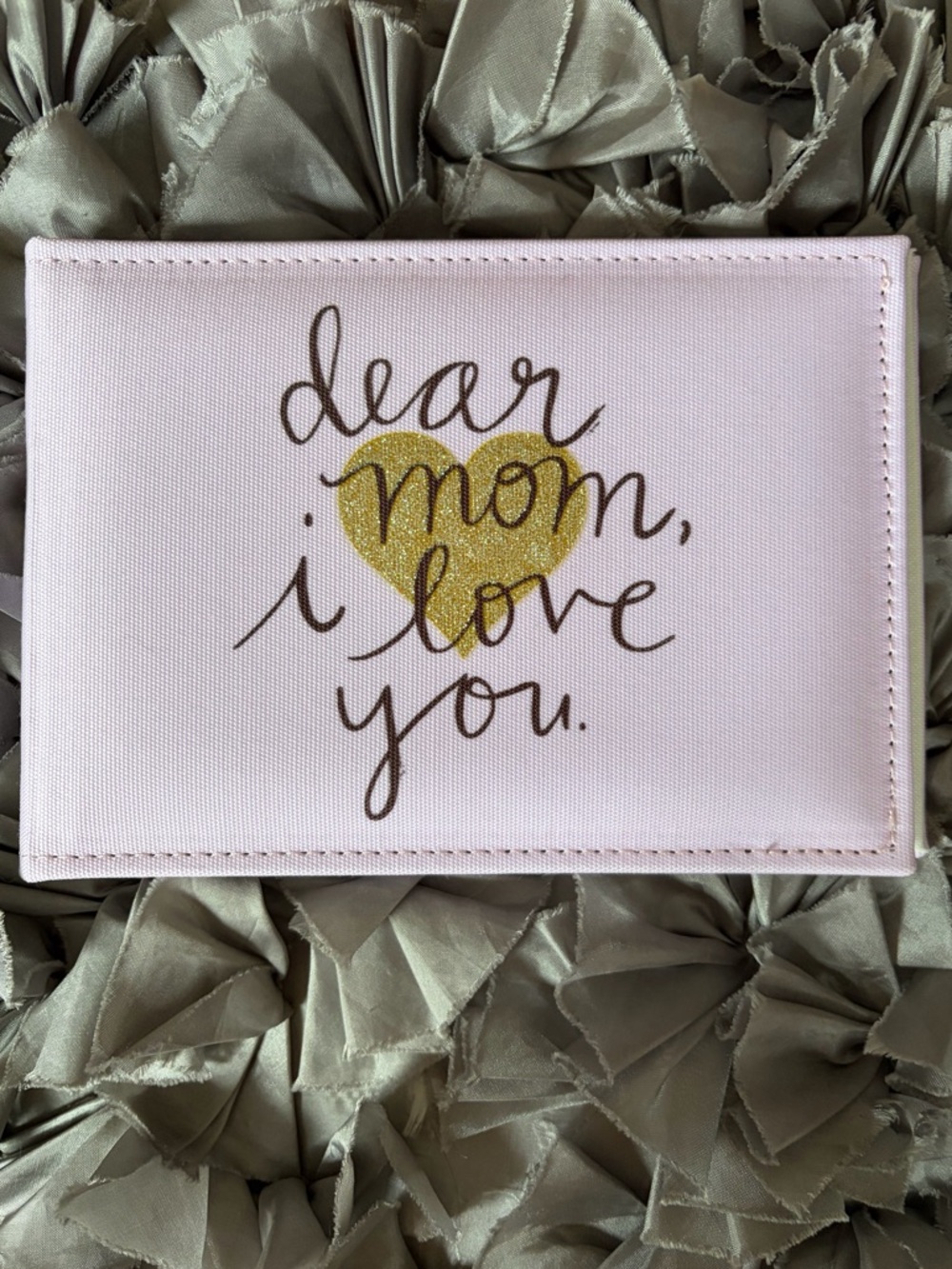 Dear Mom I Love You Pink Photo Album with Gold Heart For Mother’s Day/ Birthday